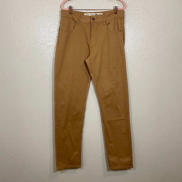 Barbell Apparel Pants Mens 32 Tan Chinos Straight Fit Athleisure Casual Cotton - Picture 3 of 13